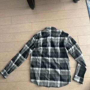 rag & bone Black and Gray Checkered Shirt